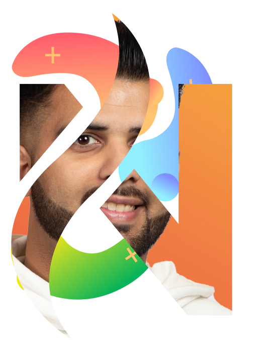 Two people celebrating their growing brand