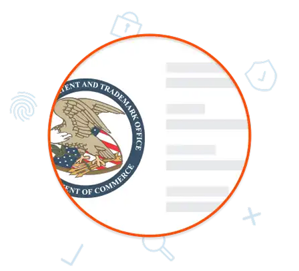 USPTO seal and checklist illustration for a Statement of Use filing